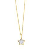 Tous 18k Yellow Gold Xxs Mother-of-pearl Star Pendant Necklace, 17.75
