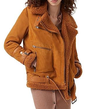 French Connection Favosi Shearling Coat