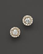 Diamond Halo Studs In 14k Yellow Gold, .30 Ct. T.w. - 100% Exclusive