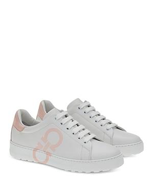 Salvatore Ferragamo Women's Gancini Lace Up Low Top Sneakers