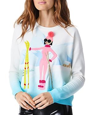 Alice And Olivia Gleeson Cropped Ski Themed Sweater