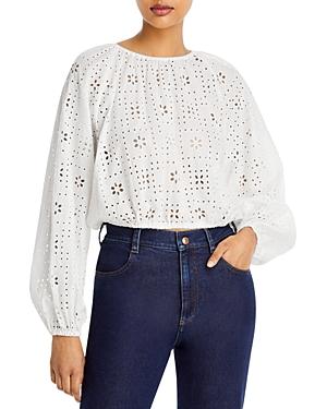 Aqua Cotton Eyelet Top - 100% Exclusive