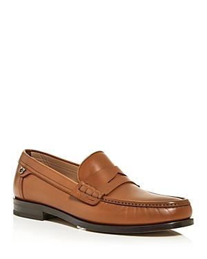 Salvatore Ferragamo Men's Moc Toe Penny Loafers - Wide