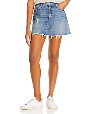 Grlfrnd Eva Denim Mini Skirt In Walk This Way