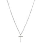 Bloomingdale's Swedged Cross Pendant Necklace In Sterling Silver, 18 - 100% Exclusive
