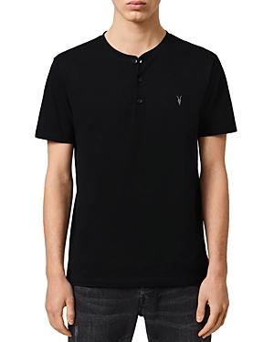 Allsaints Brace Tonic Cotton Embroidered Logo Henley