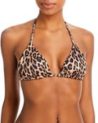 Peixoto Fifi Leopard Print Triangle Bikini Top