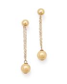 14k Yellow Gold Ball And Chain Dangle Earrings - 100% Exclusive