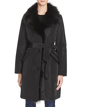 Maximilian Furs Fox Fur Collar Down Coat - Bloomingdale's Exclusive
