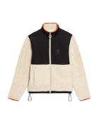 Ami Sherpa Fleece Color Blocked Jacket