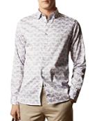 Ted Baker Sino Cotton Bird-print Slim Fit Shirt