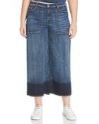 Marina Rinaldi X Ashley Graham Idioma Wide-leg Fringed-hem Jeans