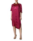 Marina Rinaldi Asymmetric Silk Dress