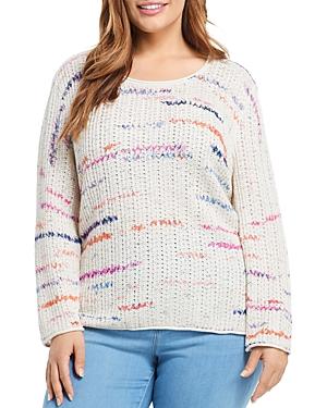 Nic+zoe Plus Sunset Stripe Sweater