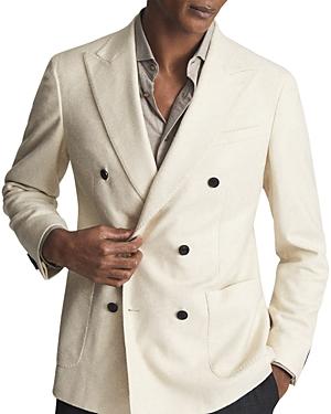 Reiss Debate Slim Fit Peak Brushed Double Breasted Blazer