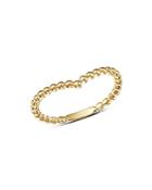 Moon & Meadow Beaded V-ring In 14k Yellow Gold - 100% Exclusive