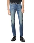 The Kooples Faded Slim Stretch Jeans In Blue