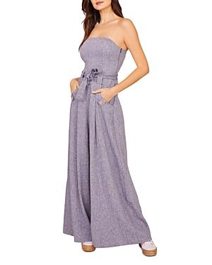Vintage Havana Strapless Linen Jumpsuit