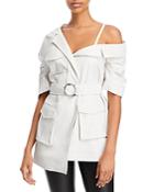 Cinq A Sept Katie Asymmetric Faux Leather Jacket