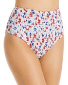 Charlie Holiday Luna Floral-print High-waist Bikini Bottom