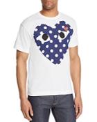 Comme Des Garcons Play Polka-dot Heart Graphic Tee