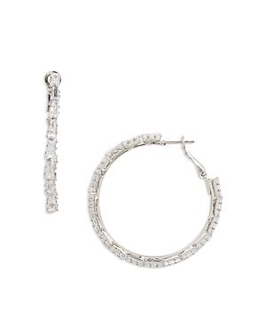 Aqua Cubic Zirconia Hoop Earrings - 100% Exclusive