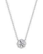 De Beers Forevermark Center Of My Universe Floral Halo Diamond Pendant Necklace In Platinum, 0.25 Ct. T.w.