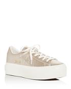 Converse Women's One Star Leather Lace Up Platform Sneakers