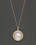 Ippolita 18k Yellow Gold Mini Lollipop Pendant Necklace In Mother-of-pearl With Diamonds