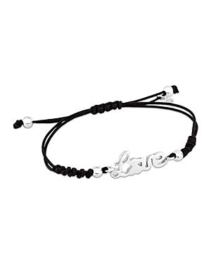Tous Sterling Silver And Knotted Cord Love Bracelet