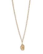 Aqua Hammered Nugget & Chain Link Pendant Necklace In Gold Tone, 21-24 - 100% Exclusive