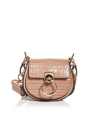 Chloe Tess Small Croc Embossed Leather Crossbody