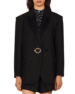 Sandro Jeweled Tailored Jacket