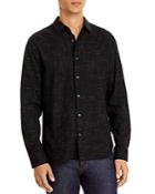 Vince Cotton Crosshatch Slim Fit Button Down Shirt