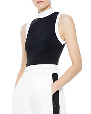 Alice And Olivia Mory Color Blocked Crop Top