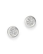 Kc Designs 14k White Gold Diamond Bezel Stud Earrings - 100% Exclusive