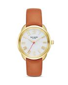 Kate Spade New York Crosstown Leather Strap Watch, 34mm