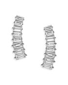Bloomingdale's Diamond Baguette Ear Climber In 14k White Gold, 0.35 Ct. T.w. - 100% Exclusive