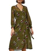 Ted Baker Mammil Floral-print Collared Wrap Dress