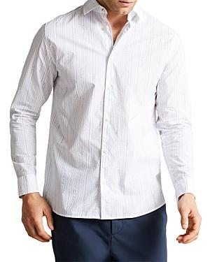 Ted Baker Hadlo Cotton Pencil Drawn Stripe Shirt