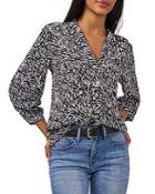 Vince Camuto Printed Three Quarter Sleeve Top