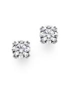 Bloomingdale's Certified Round Diamond Stud Earrings In 14k White Gold, 0.75 Ct. T.w. - 100% Exclusive