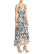 Aqua Leopard-print Faux-wrap Dress - 100% Exclusive