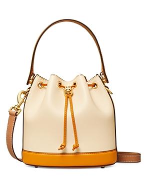 Tory Burch T Monogram Color Block Bucket Crossbody