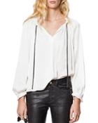 Zadig & Voltaire Theresa Satin Tunic Top