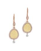 Meira T 14k White, Yellow And Rose Gold Dangle Earrings With Diamonds
