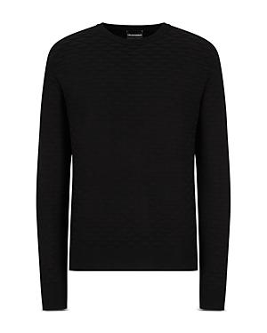Emporio Armani Tonal Textured Crewneck Sweater