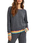 Sol Angeles Neon Striped Sweatshirt