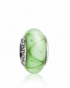 Pandora Charm - Murano Glass & Sterling Silver Green Looking Glass