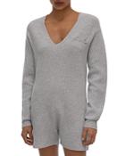 Helmut Lang Ribbed Sweater Knit Romper